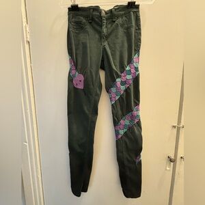 Rag & Bone Custom Snake Embroidered Skinny Jeans sz 27